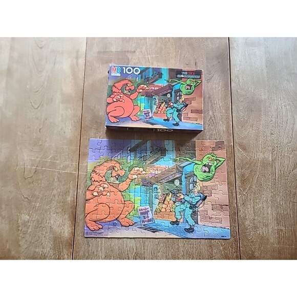 Milton Bradley The Real Ghostbusters 100 Piece Puzzle 1987 - Picture 1 of 10